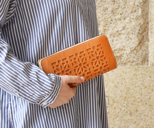 カットワーク ラウンド長財布 詳細画像 チャ 20