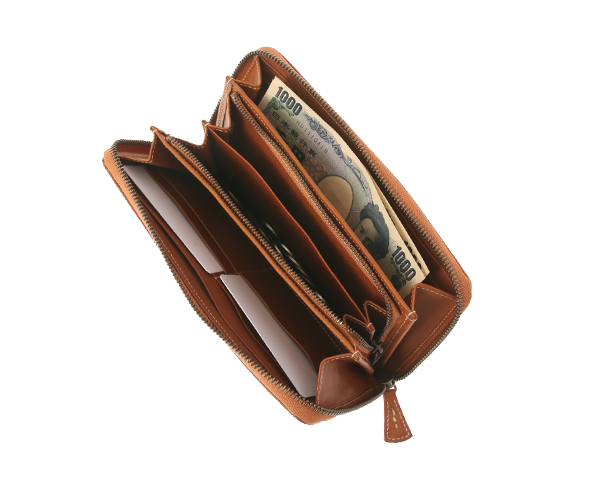【WEB限定復刻カラー】カットワーク ラウンド長財布 詳細画像 ヌメベージュ 10