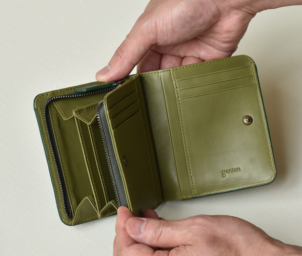 ダイヤカットワーク　二つ折り財布 詳細画像 フォレストグリーン 22