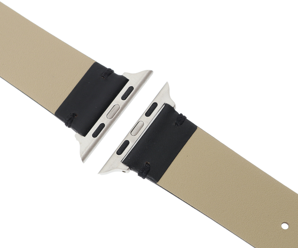 スマートウォッチ レザーバンドL（Apple Watch対応） 45mmサイズ 詳細画像 クロ 5