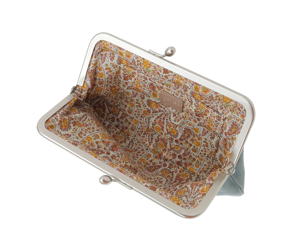 【直営店・WEB限定】アンティーコ&times;LIBERTY 口金ポーチ 詳細画像 スモーキーサックス 7