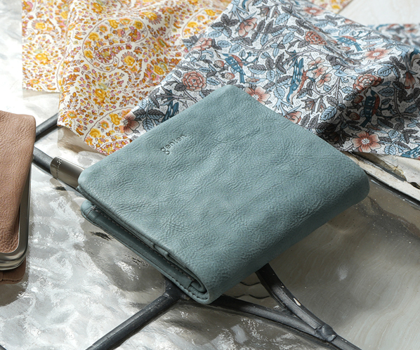 アンティーコ&times;LIBERTY 二つ折り財布 詳細画像 スモーキーサックス 20